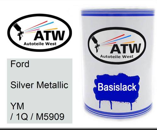 Ford, Silver Metallic, YM / 1Q / M5909: 500ml Lackdose, von ATW Autoteile West.
